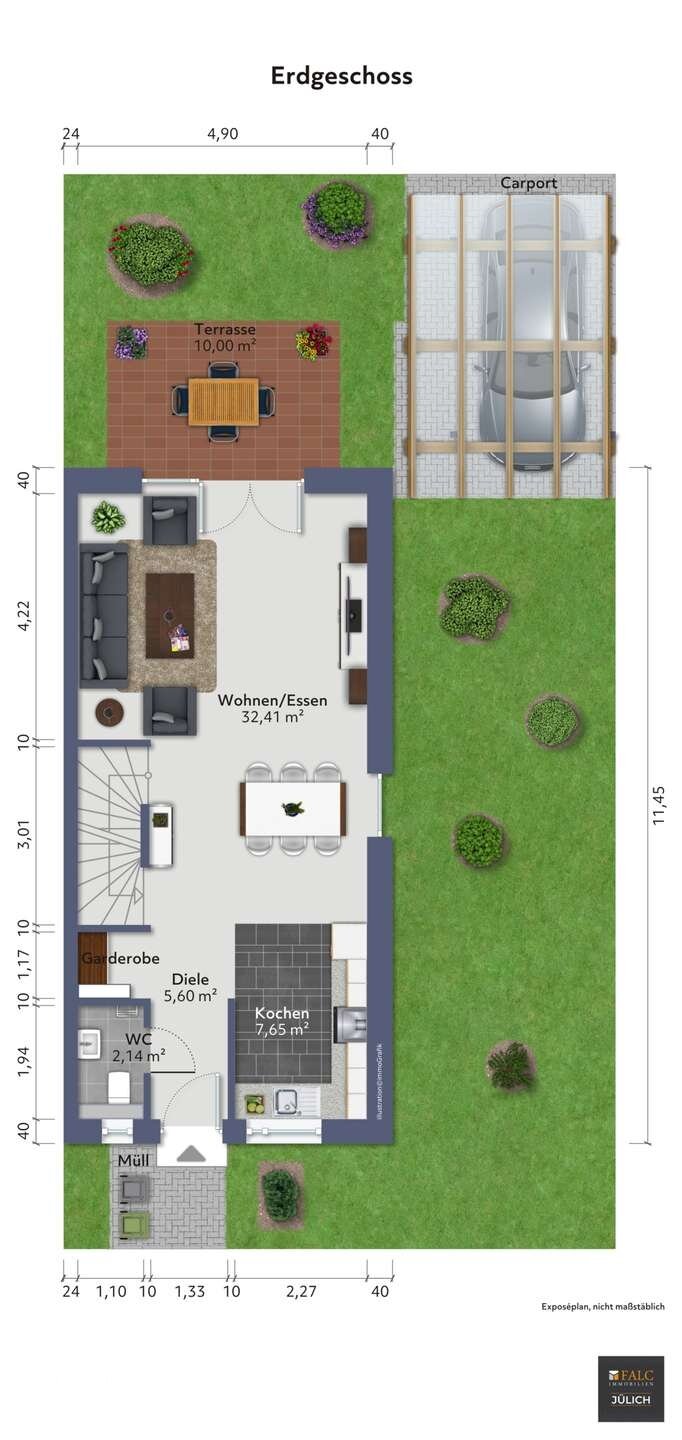 Doppelhaushälfte zum Kauf provisionsfrei 487.000 € 5 Zimmer 124 m²<br/>Wohnfläche 244 m²<br/>Grundstück 01.04.2025<br/>Verfügbarkeit Aldenhoven Aldenhoven 52457