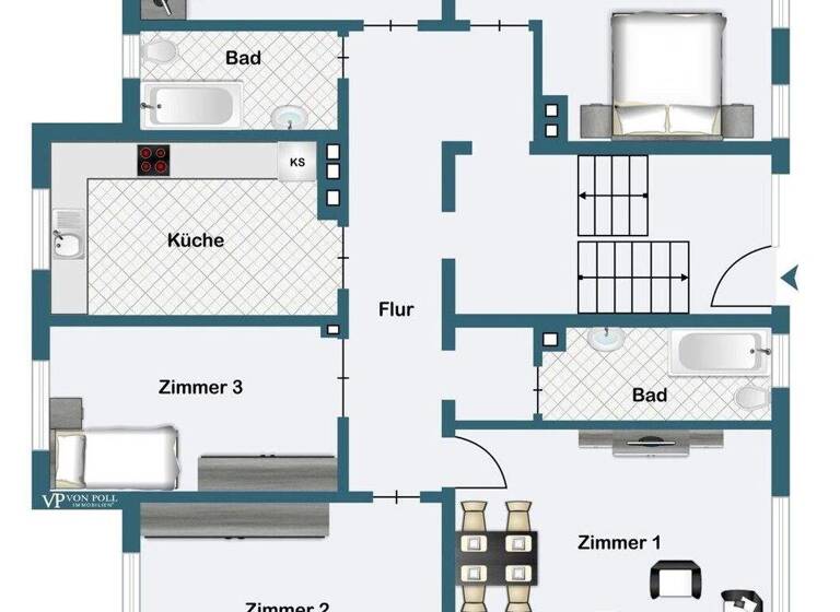 Wohnung zum Kauf 300.000 € 5 Zimmer 112 m² 3. Geschoss Rüttenscheid Essen / Rüttenscheid 45130