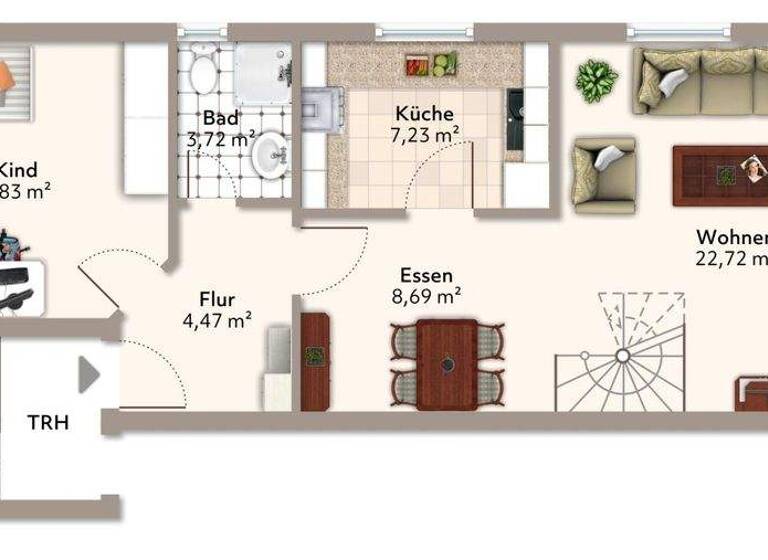 Maisonette zum Kauf 370.000 € 3 Zimmer 85 m² 2. Geschoss Weisenau Mainz 55130
