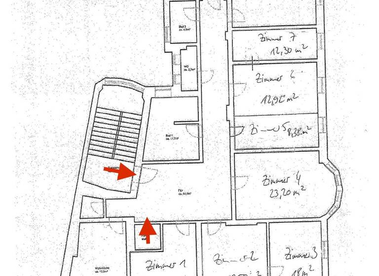 Bürofläche zur Miete 1.350 € 8 Zimmer 222 m² Bürofläche Bahnhofstr. 17a Bahnhofsvorstadt Zwickau 08056