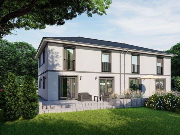 Doppelhaushälfte zum Kauf provisionsfrei 448.000 € 1 Zimmer 110 m² 605 m² Grundstück Eberspoint Velden 84149