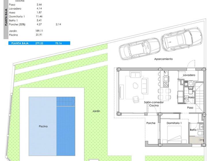 Villa zum Kauf provisionsfrei 569.950 € 4 Zimmer 121 m² 305 m² Grundstück Calle Alcaraván 36 San Pedro del Pinatar 30740