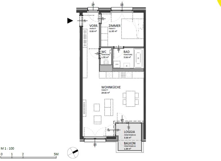 Wohnung zum Kauf 346.000 € 2 Zimmer 58,9 m² 3. Geschoss Josef-Deutsch-Strasse 5 Wien 1100