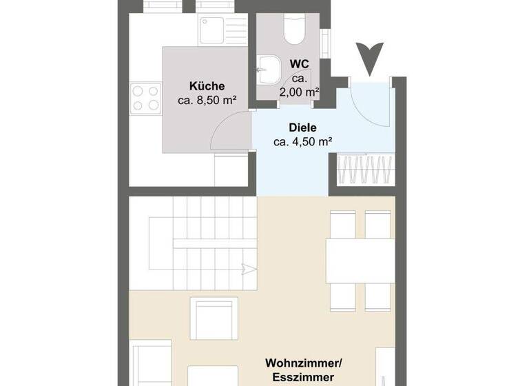 Maisonette zum Kauf provisionsfrei 310.000 € 4 Zimmer 82 m² EG Wasenweiler Ihringen 79241