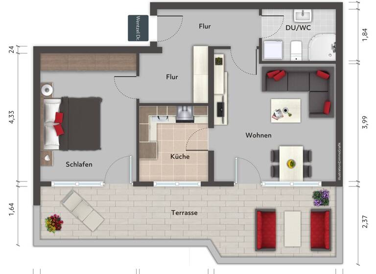 Wohnung zum Kauf provisionsfrei 235.000 € 2 Zimmer 61 m² 4. Geschoss Lohbrügge Hamburg 21031
