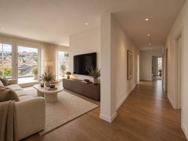 Penthouse zur Miete - Erstbezug 2.140 € 4 Zimmer 101,8 m² 5. Geschoss frei ab 01.01.2027 Feuerbach Stuttgart 70469