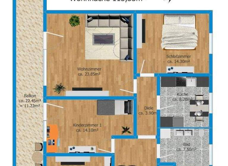 Wohnung zum Kauf 599.000 € 4 Zimmer 125 m² 1. Geschoss Otterfing 83624