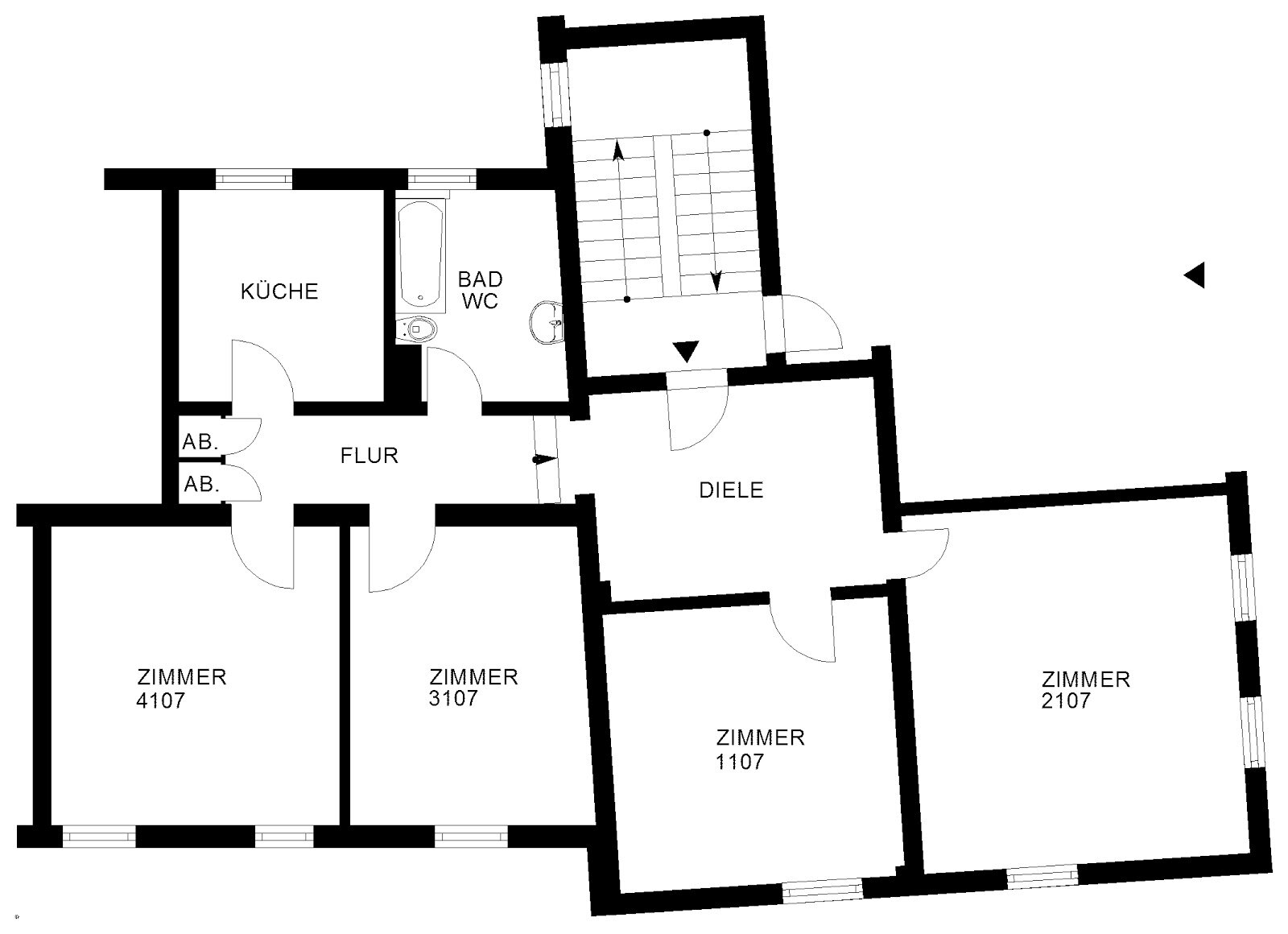 Wohnung zur Miete 155 € 1 Zimmer 22,2 m²<br/>Wohnfläche 2.<br/>Geschoss 01.02.2025<br/>Verfügbarkeit Kleiststr. 13 Stadtmitte Wolfsburg 38440