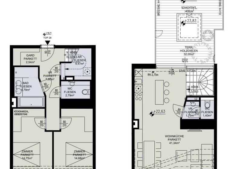 Wohnung zum Kauf 1.395.000 € 3 Zimmer 107 m² Untere Weißgerber Straße 17 Wien 1030