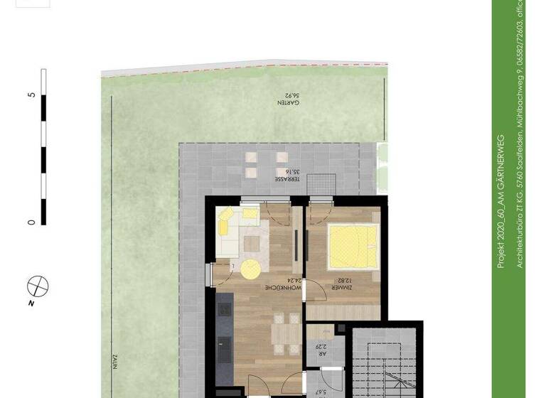 Wohnung zum Kauf - Erstbezug provisionsfrei 389.100 € 2 Zimmer 52,4 m² EG Gärtnerweg 6 Schörfling am Attersee 4861