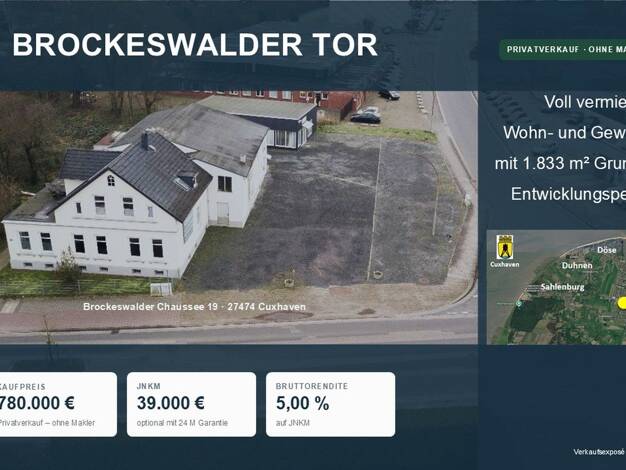 Gewerbeobjekt zum Kauf provisionsfrei als Kapitalanlage geeignet 780.000 € 1.833 m² 1.833 m² Grundstück Süder-Westerwisch Cuxhaven 27474