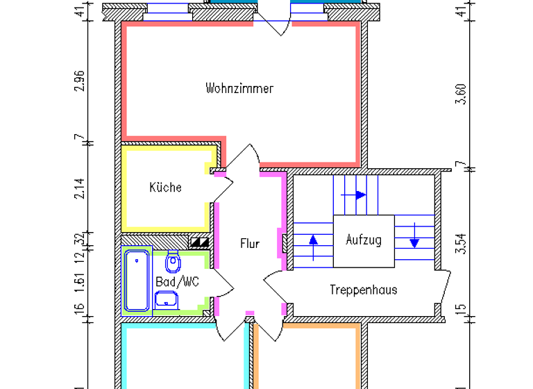 Wohnung zur Miete 325 € 3 Zimmer 59 m² 1. Geschoss Fürstenstr. 186 Yorckgebiet Chemnitz 09130