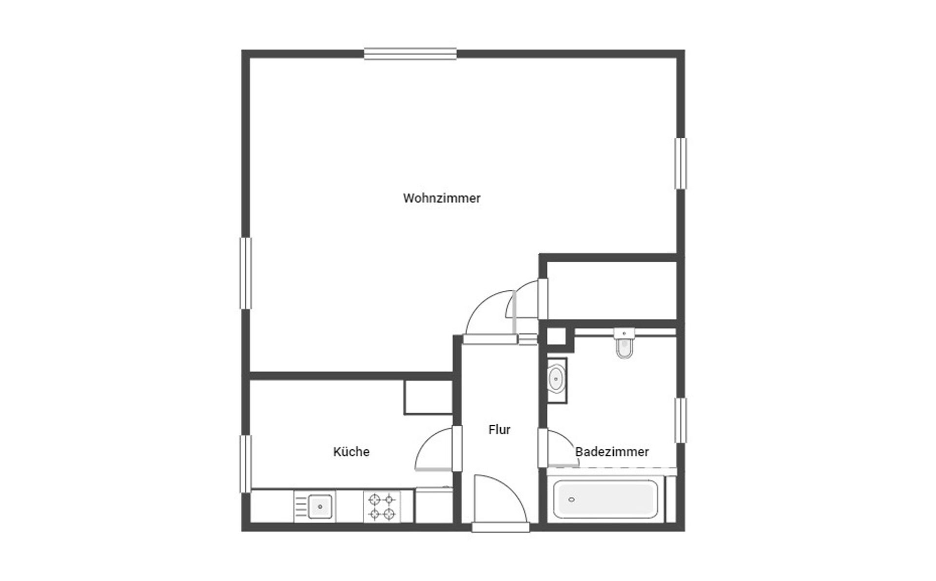 Immobilie zum Kauf als Kapitalanlage geeignet 89.000 € 1 Zimmer 36,6 m²<br/>Fläche Uellendahl - West Wuppertal 42109