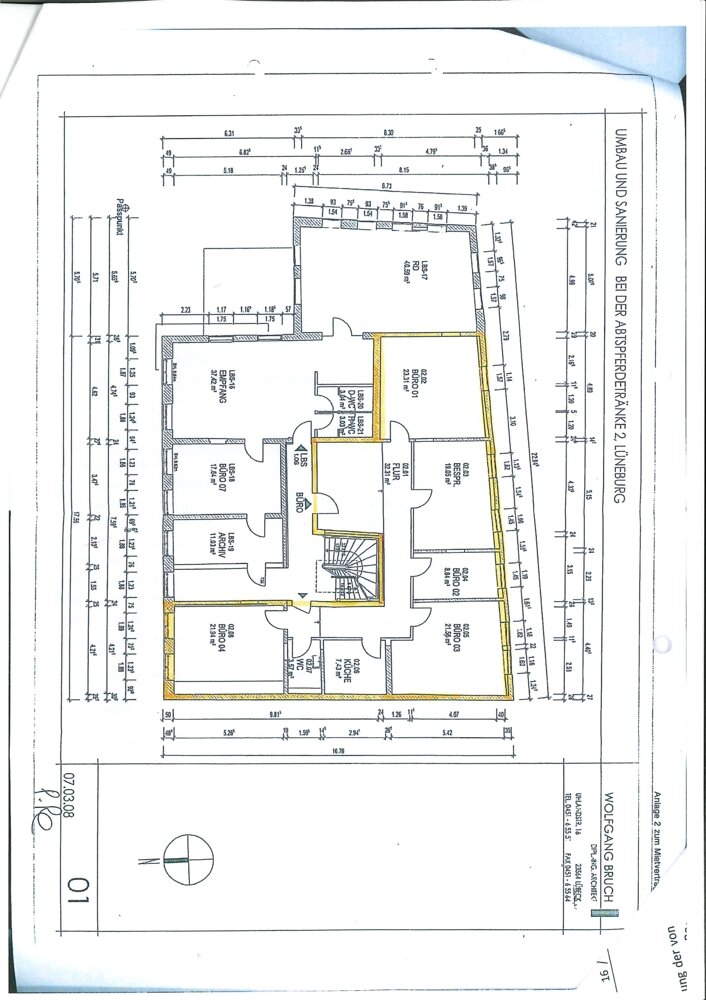 Bürofläche zur Miete 1.900 € 5 Zimmer 138,1 m²<br/>Bürofläche Altstadt Lüneburg 21335