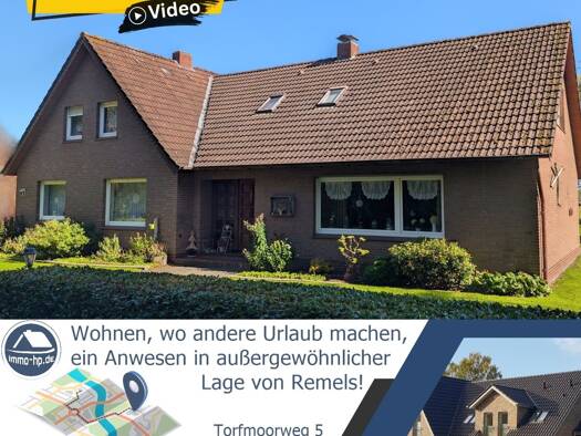 Einfamilienhaus zum Kauf 228.000 € 4 Zimmer 160 m² 2.874 m² Grundstück Torfmoorweg 5 Remels Uplengen 26670