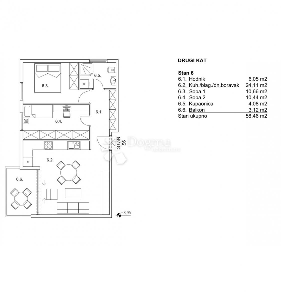 Wohnung zum Kauf 235.000 € 3 Zimmer 60 m²<br/>Wohnfläche 2.<br/>Geschoss Zamet 51000