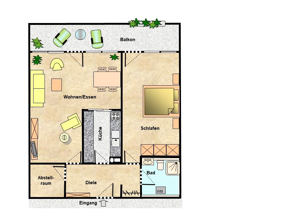 Wohnung zur Miete 700 € 2 Zimmer 73 m²<br/>Wohnfläche 2.<br/>Geschoss Alterlangen Erlangen 91056