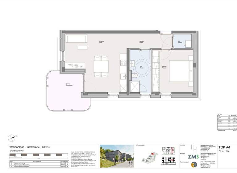 Terrassenwohnung zum Kauf - Erstbezug 341.000 € 2 Zimmer 49,7 m² 1. Geschoss Littastraße 12 Götzis 6840