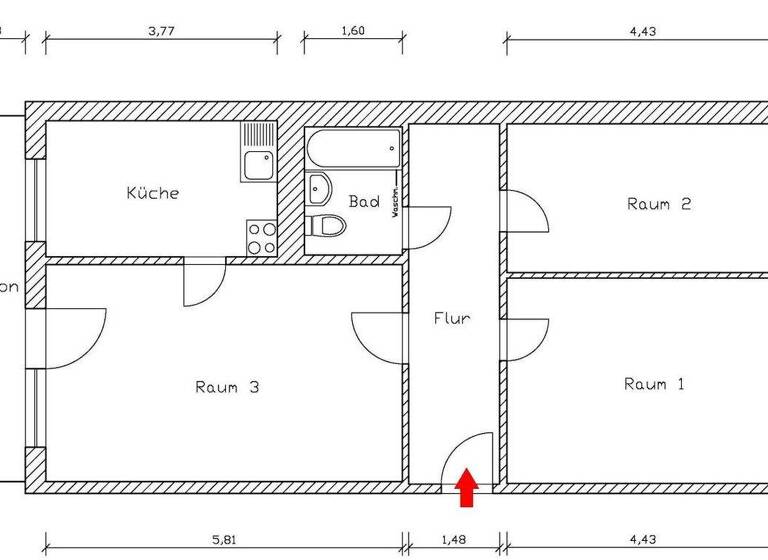 Wohnung zur Miete 474 € 3 Zimmer 68,7 m² 3. Geschoss frei ab 31.03.2026 Schönauer Ring 9 Schönau Leipzig 04205