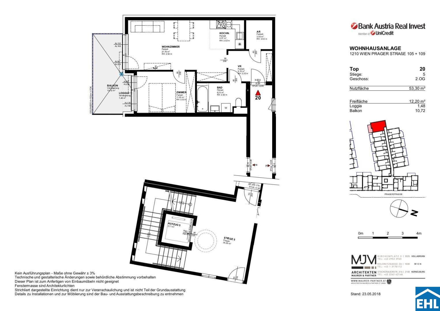 Wohnung zur Miete 769 € 2 Zimmer 53,3 m²<br/>Wohnfläche 2.<br/>Geschoss 01.01.2025<br/>Verfügbarkeit Wien 1210