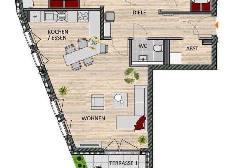 Wohnung zum Kauf provisionsfrei 479.900 € 3 Zimmer 89,4 m² EG Schlebusch Leverkusen 51375