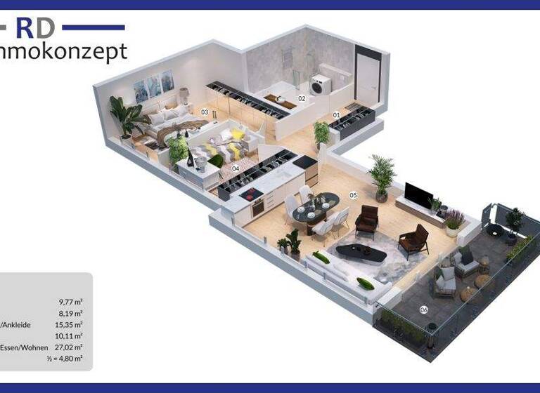 Wohnung zum Kauf 269.900 € 3 Zimmer 75,2 m² 2. Geschoss Löbstedt Jena 07743