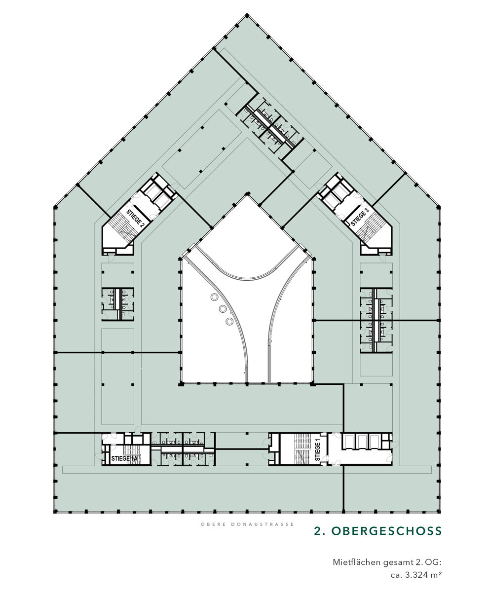 Bürofläche zur Miete 24,10 € 2.333 m²<br/>Bürofläche Wien 1020