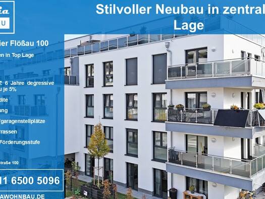 Wohnung zum Kauf - Neubau provisionsfrei als Kapitalanlage geeignet 757.153 € 4 Zimmer 122,2 m² Flößaustraße 100/102 Südstadt Fürth 90763