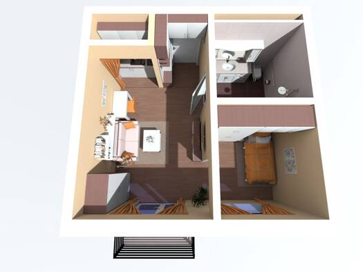 Wohnung zur Miete 512 € 1,5 Zimmer 34,2 m² Geschoss -1/4 frei ab sofort Waldemardamm Nauen Nauen 14641