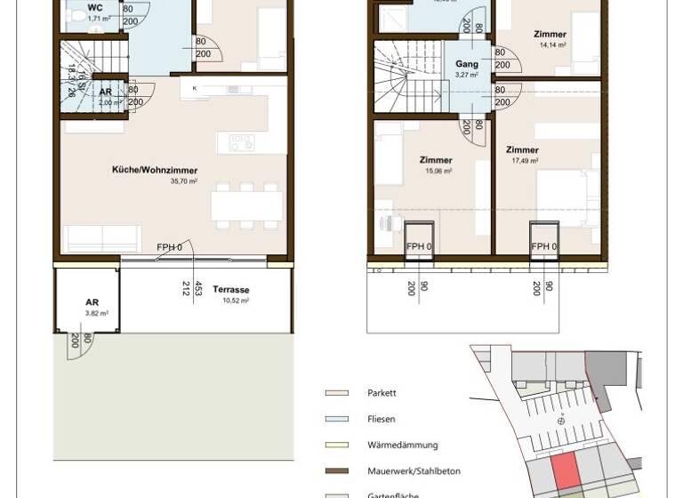 Haus zum Kauf - Erstbezug 544.780 € 5 Zimmer 123 m² Hausleiten 3464