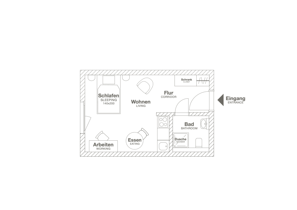 Wohnung zur Miete Wohnen auf Zeit 1.350 € 1 Zimmer 20 m²<br/>Wohnfläche 05.02.2025<br/>Verfügbarkeit Bahnstadtchaussee Opladen Leverkusen 51379