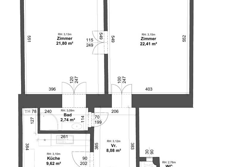 Wohnung zur Miete 774 € 2 Zimmer 66 m² 3. Geschoss Rennweg 96 Wien 1030
