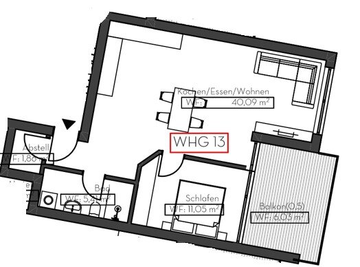 Wohnung zum Kauf provisionsfrei 377.490 € 2 Zimmer 64,1 m²<br/>Wohnfläche 2.<br/>Geschoss Biberacherstraße 13-15 Bad Waldsee Bad Waldsee 88339