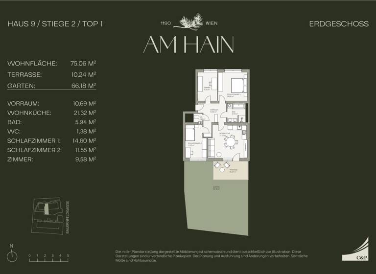 Wohnung zum Kauf - Erstbezug 699.000 € 4 Zimmer 75,1 m² Wien 1190