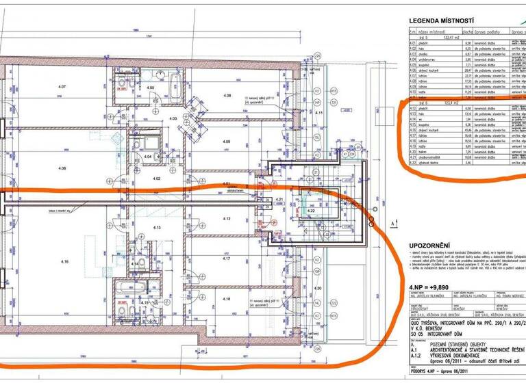 Wohnung zum Kauf 9.490.000 CZK 3 Zimmer 124 m² 4. Geschoss Tyrsova 182 Benesov 25601