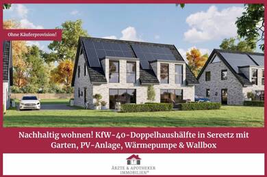Doppelhaushälfte zum Kauf - Neubau provisionsfrei 539.000 € 5 Zimmer 115 m² 257,4 m² Grundstück Wahlbezirk 5 Bad Schwartau / Sereetz 23611