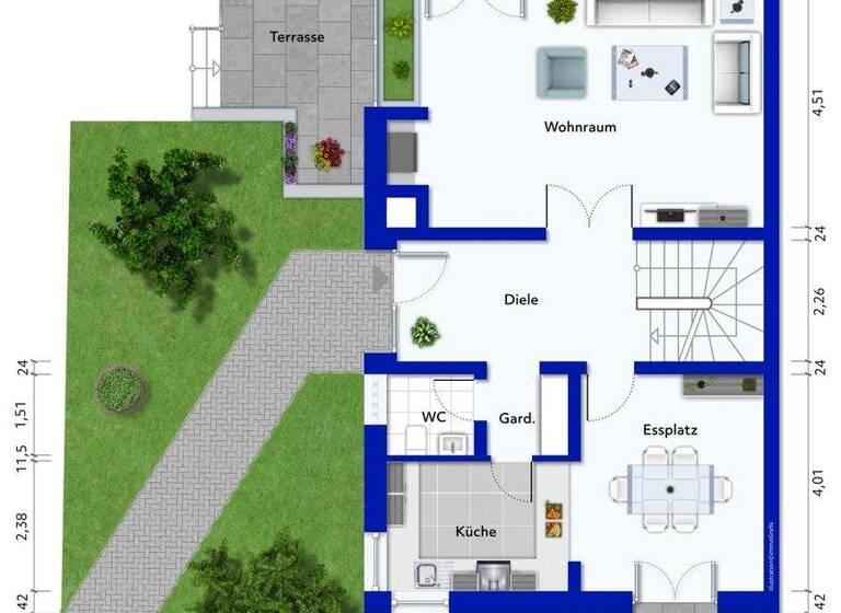 Reihenendhaus zum Kauf 365.000 € 6 Zimmer 133 m² 484,8 m² Grundstück Wulfen Dorsten 46286