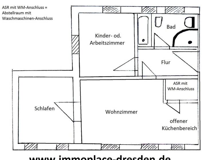 Studio zur Miete 490 € 3 Zimmer 75 m² frei ab 01.05.2026 Tuttendorf Halsbrücke 09633
