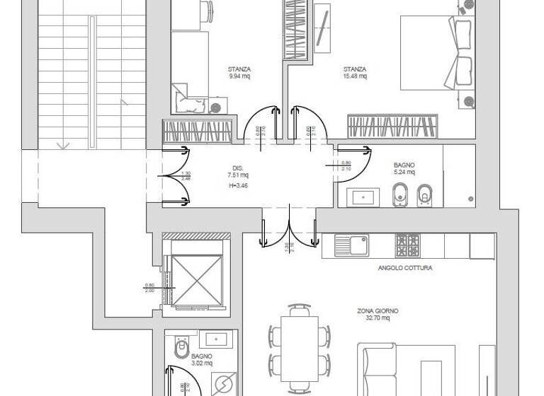 Wohnung zum Kauf 460.000 € 2 Zimmer 75 m² 2. Geschoss Trieste 34124