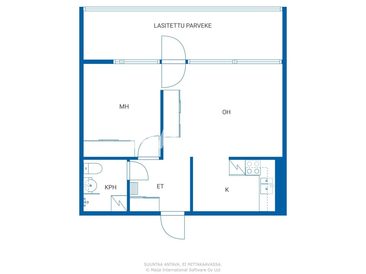 Studio zum Kauf 224.000 € 2 Zimmer 41,5 m²<br/>Wohnfläche 7.<br/>Geschoss Haapaniemenkatu 16 Helsinki 00530