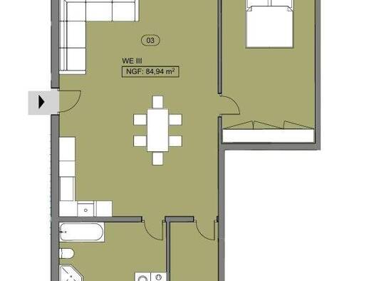Wohnung zur Miete 690 € 2 Zimmer 77 m² EG frei ab 01.12.2025 Erfurter Str. 45 Ichtershausen 99334