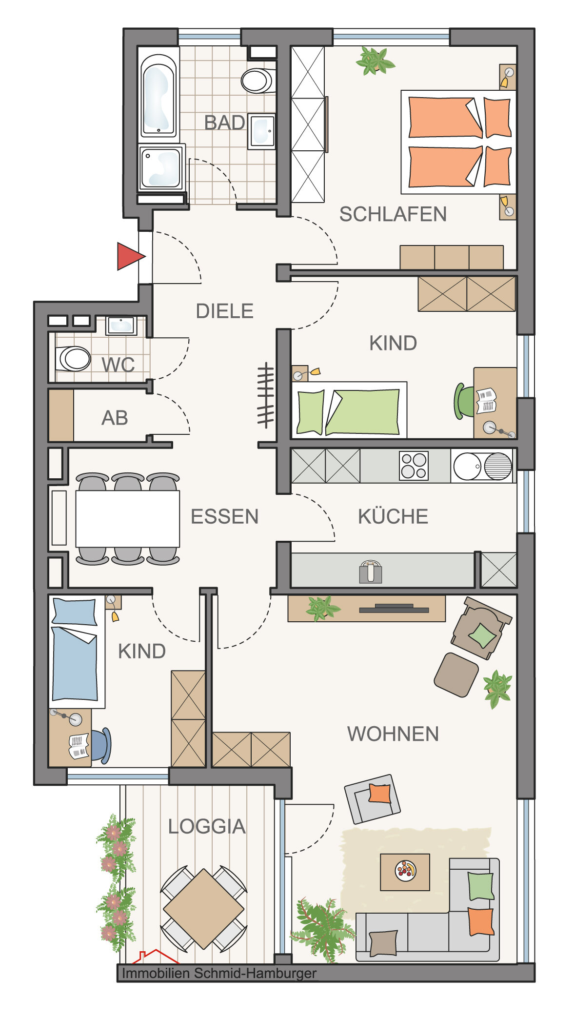 Wohnung zum Kauf 429.000 € 4,5 Zimmer 104 m²<br/>Wohnfläche Nikola Landshut 84034