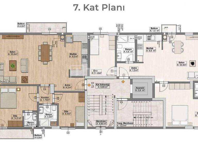 Wohnung zum Kauf 371.000 € 3 Zimmer 96 m² 7. Geschoss Izmir 35220