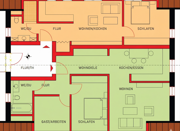 Wohnung zur Miete 620 € 2 Zimmer 50 m² 2. Geschoss frei ab sofort Wickersröder Straße Vockerode-Dinkelberg Spangenberg 34286