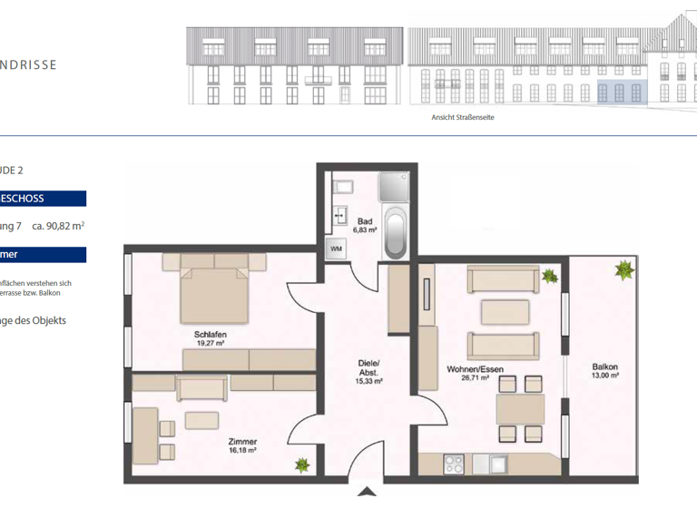 Wohnung zum Kauf 495.000 € 3 Zimmer 90,8 m²<br/>Wohnfläche ab sofort<br/>Verfügbarkeit An der Alsterschleife 16 Lemsahl-Mellingstedt Hamburg 22399