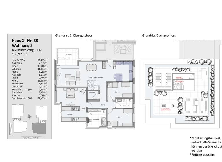 Maisonette zur Miete - Erstbezug 3.591 € 4 Zimmer 189 m² frei ab 01.06.2026 Bredeney Essen / Bredeney 45133