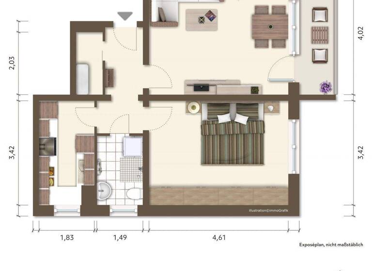 Wohnung zur Miete 389 € 2 Zimmer 50 m² 5. Geschoss Johannes-R.-Becher-Str. 8 Bieblach Gera 07546