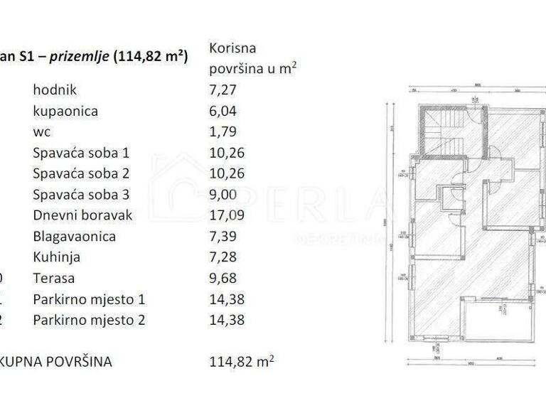 Wohnung zum Kauf 550.000 € 4 Zimmer 89 m² Petrcane, Zadar - Okolica Petrcane - Kozino