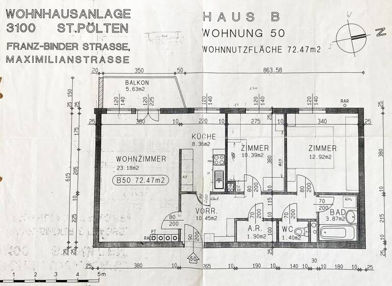WG-Zimmer zum Kauf 210.000 € 3 Zimmer 72,5 m² 3. Geschoss Teufelhof St. Pölten 3100
