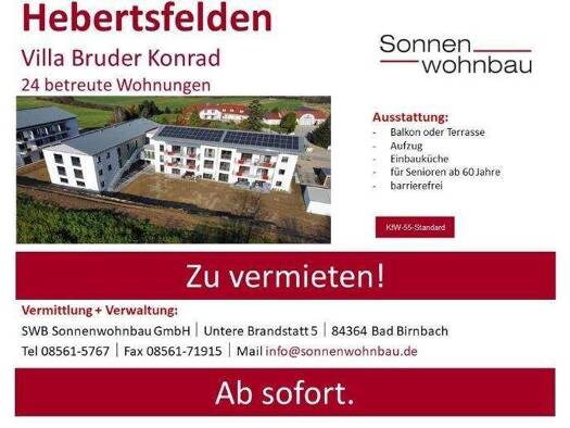 Wohnung zur Miete 2 Zimmer 68 m² Hebertsfelden Hebertsfelden 84332